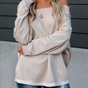 Vici Collection Wyleigh off the shoulder pullover